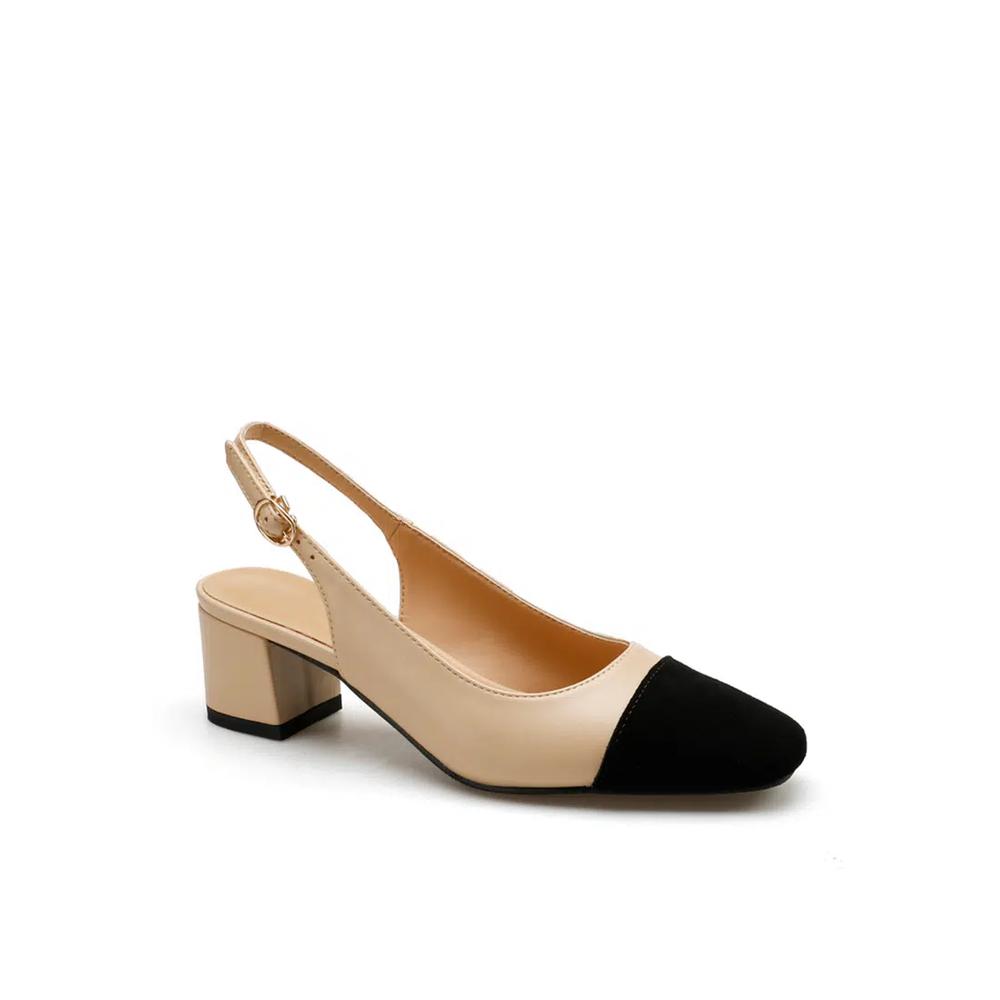 Цветные босоножки на каблуке из искусственной кожи 5CM Color Matching Synthetic Leather Slingback Heel TE215-10 2