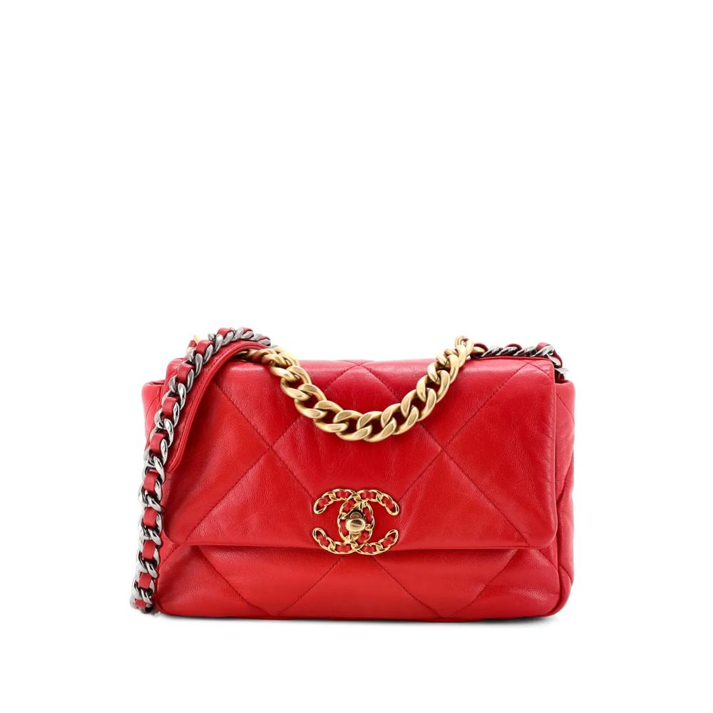 Стеганая сумка через плечо 19 Flap Bag среднего размера 1