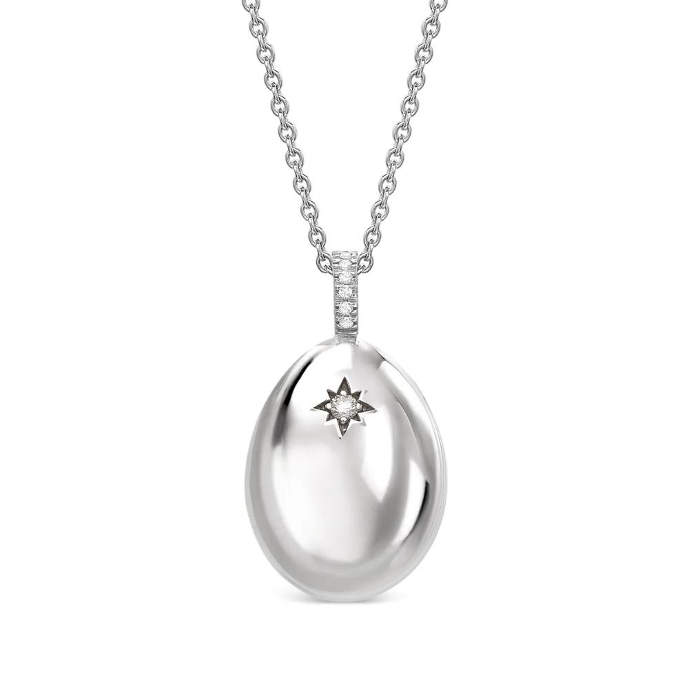 Колье Fabergé Essence I Love You Egg из белого золота с бриллиантами 2