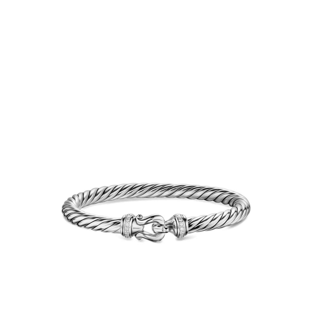 Серебряный браслет Cable Flex® Buckle с бриллиантами 2