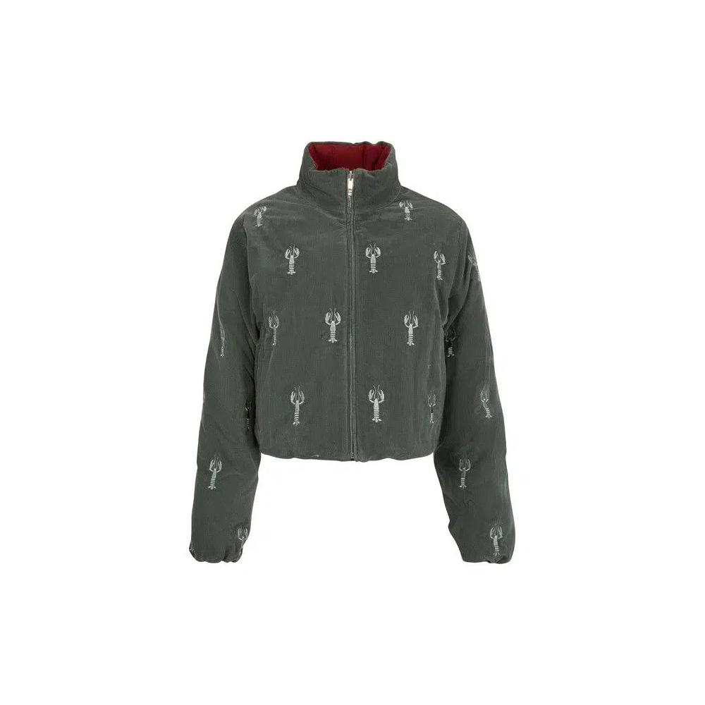 Пуховики Thom Browne Down Cropped Reversible Jacket «Средне-серый» 1