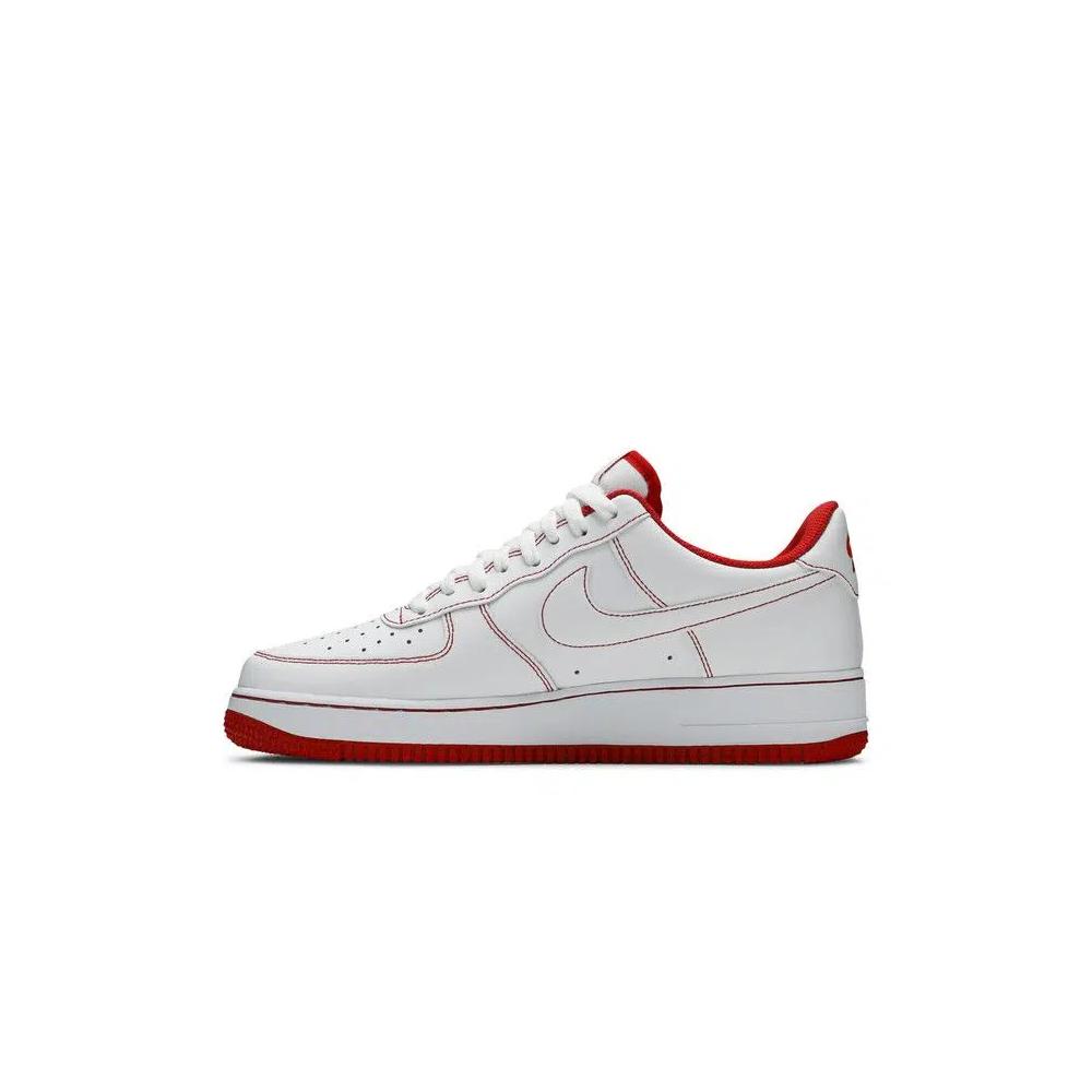 Кроссовки Nike Air Force 1 '07 'Contrast Stitch - White University Red' 3