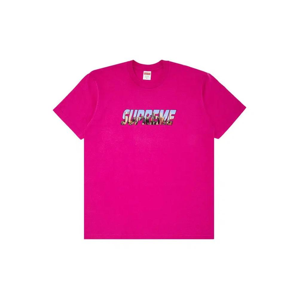 Футболка Supreme Gotham Tee 'Magenta' 1