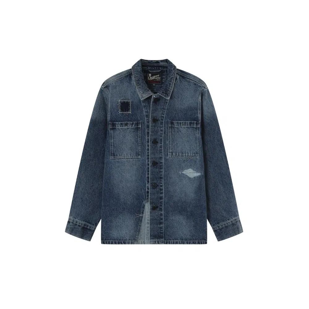 Мужская куртка-рубашка V57 Indigo Slub Vintage Washed 1