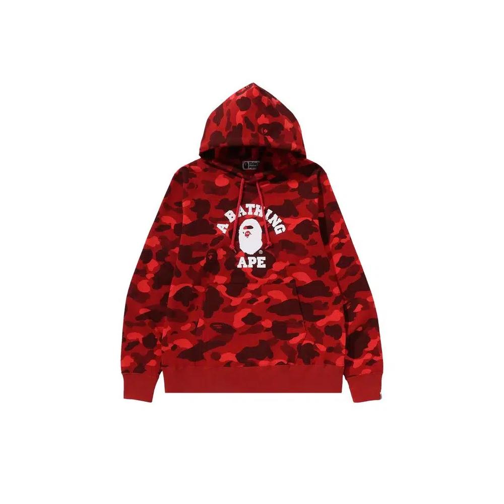 Худи BAPE Color Camo College Pullover Hoodie 'Red' 1