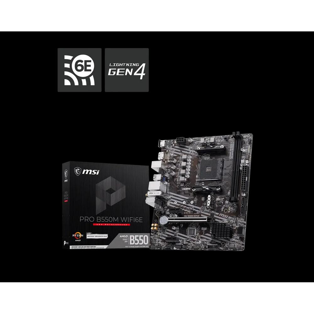 MSI PRO B550M WIFI6E Micro-ATX материнская плата (DDR4) 5
