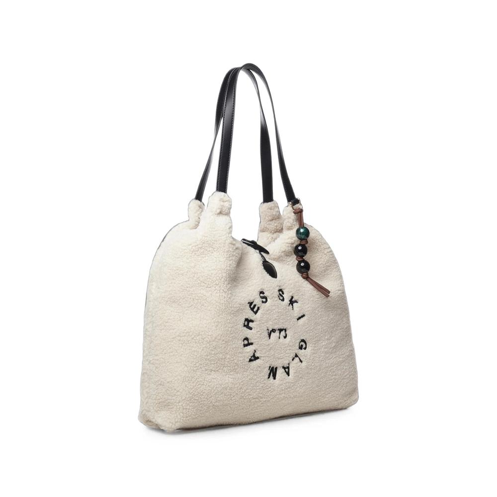 teddy-effect embroidered shoulder bag 3