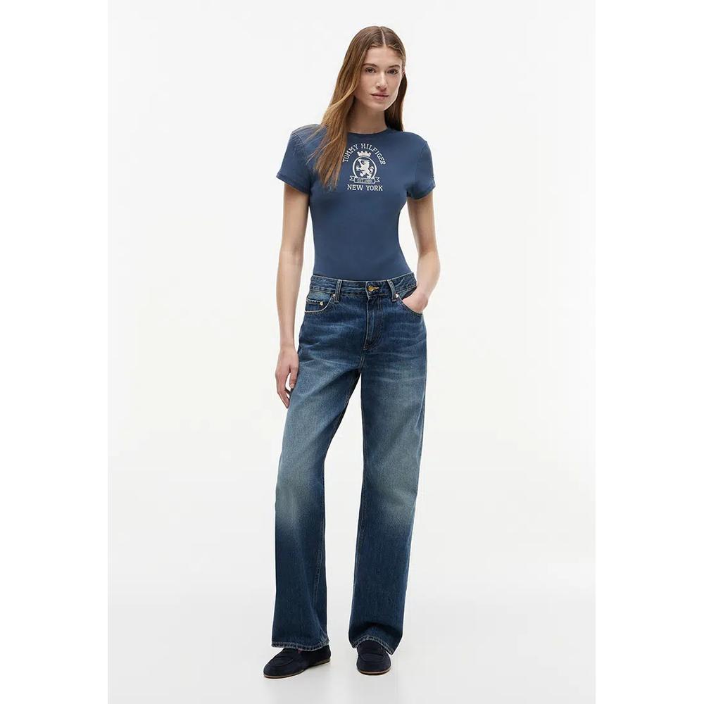 Футболка с коротким рукавом и круглым вырезом Garment Dye Crest - Th Mainline 4