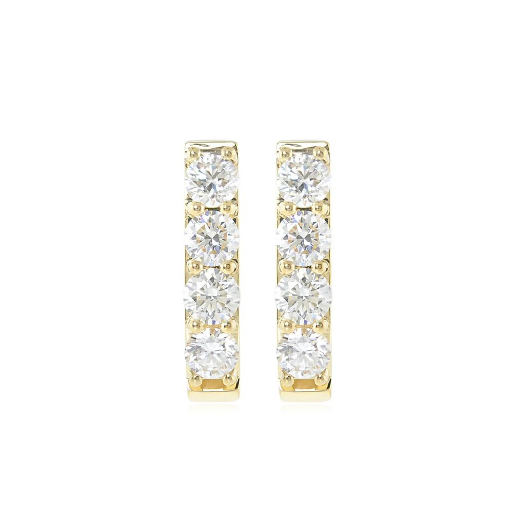 Серьги-кольца Linka Grande из желтого золота с бриллиантами 1