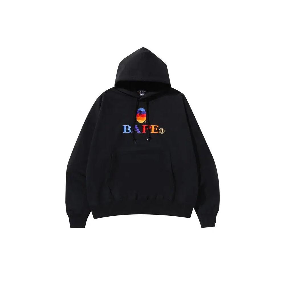 Худи BAPE Embroidery Loose Fit Pullover Hoodie 'Black' 1