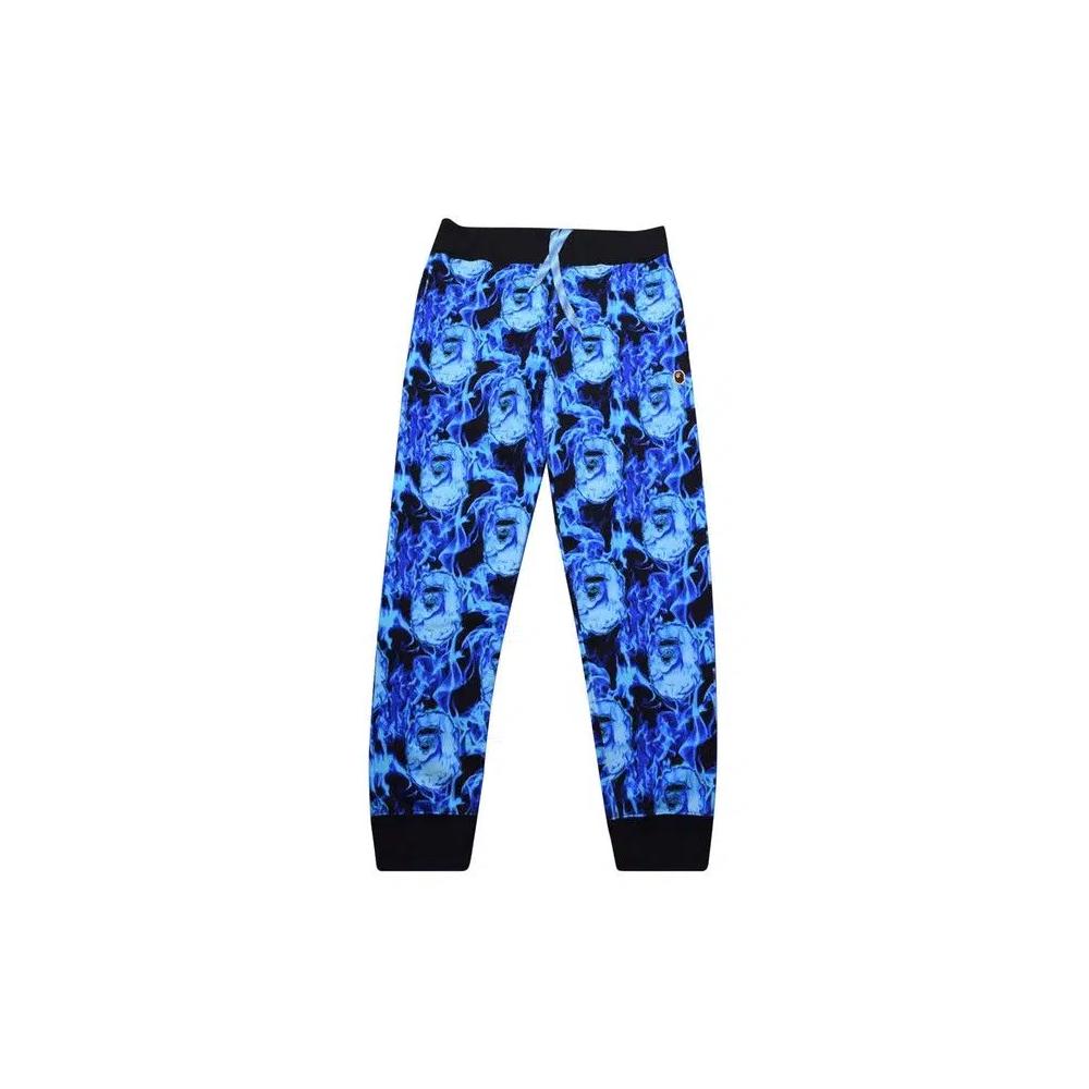 BAPE Flame Slim Sweatpants «Blue» 1
