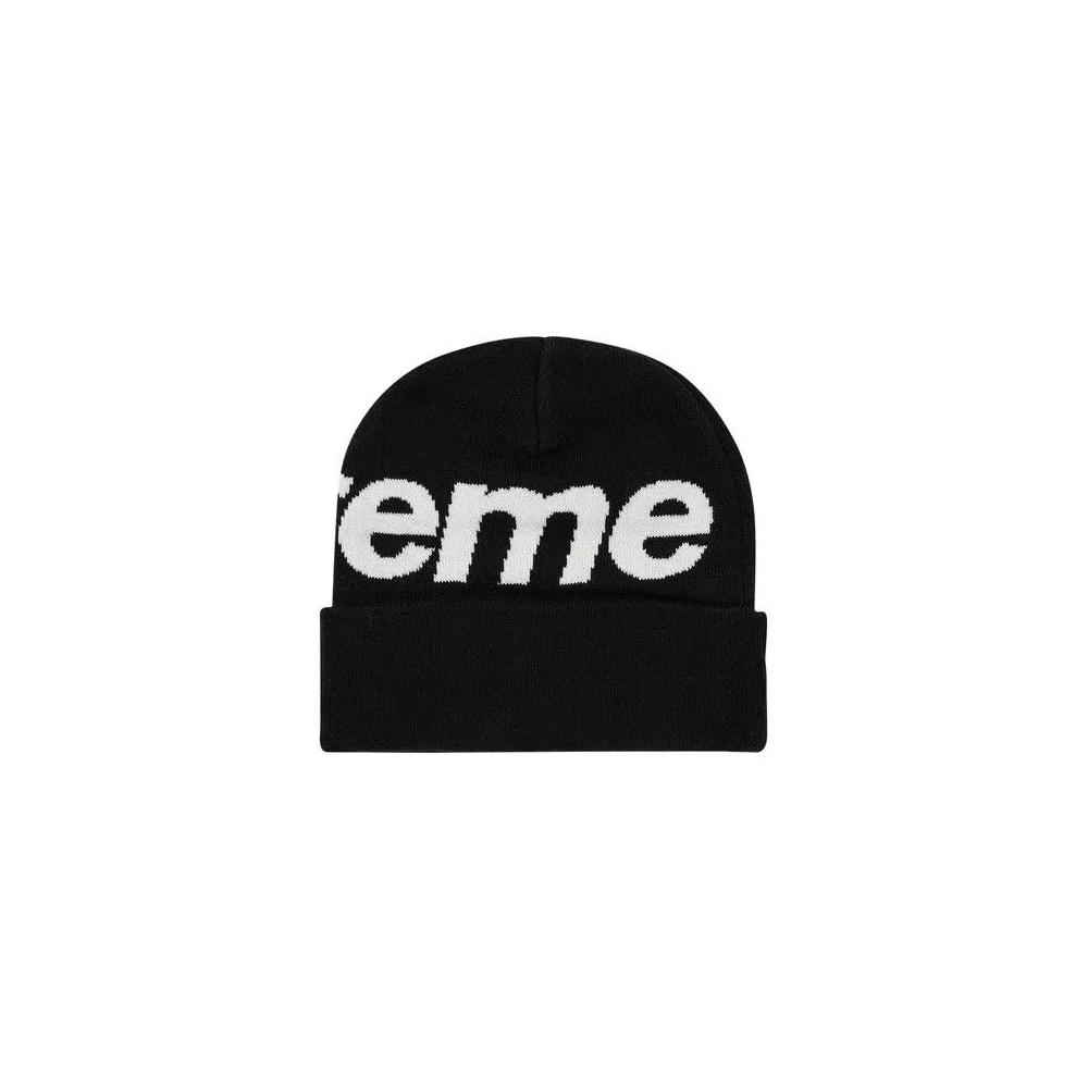 Шапки-бини Supreme Big Logo Beanie 'Black' 2