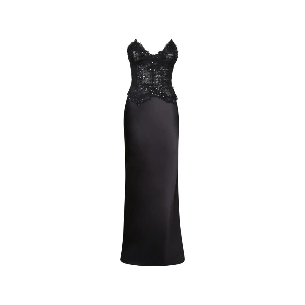 lace-panelled sequin-embellished maxi dress 1