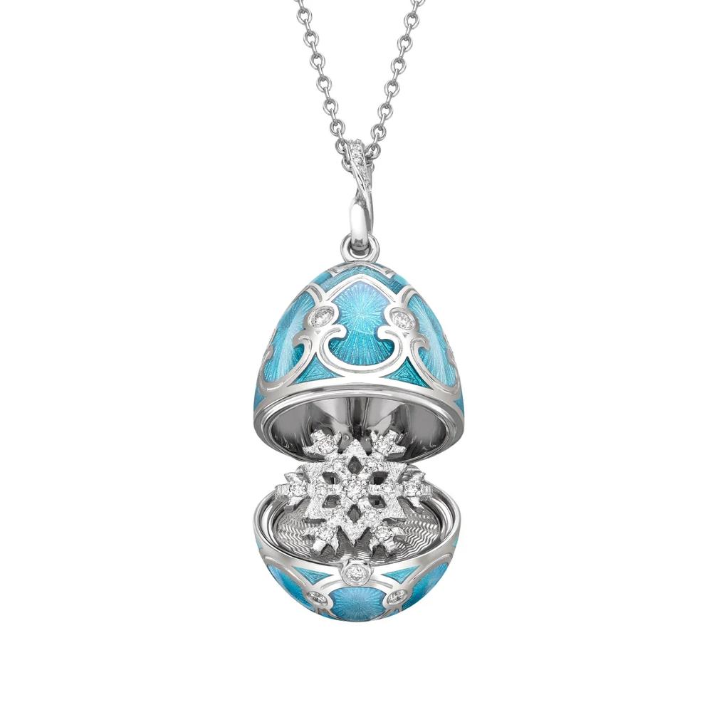 Колье Heritage Snowflake Surprise Locket из белого золота с бриллиантами 2