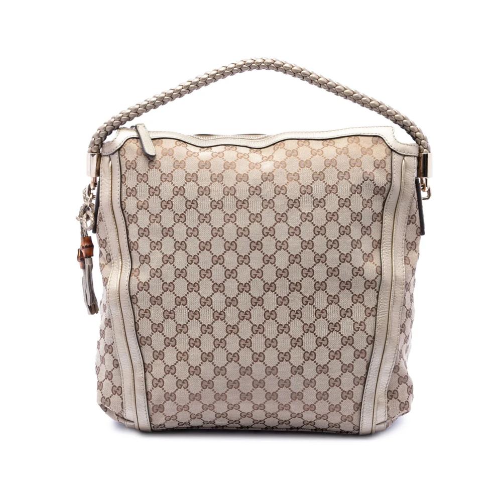 Большая сумка-тоут Bella из канваса с узором GG (2016-2026 годы) 1