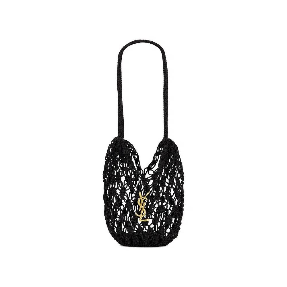 Сумки через плечо Saint Laurent Small Shopping Crochet Bag 'Nero' 1