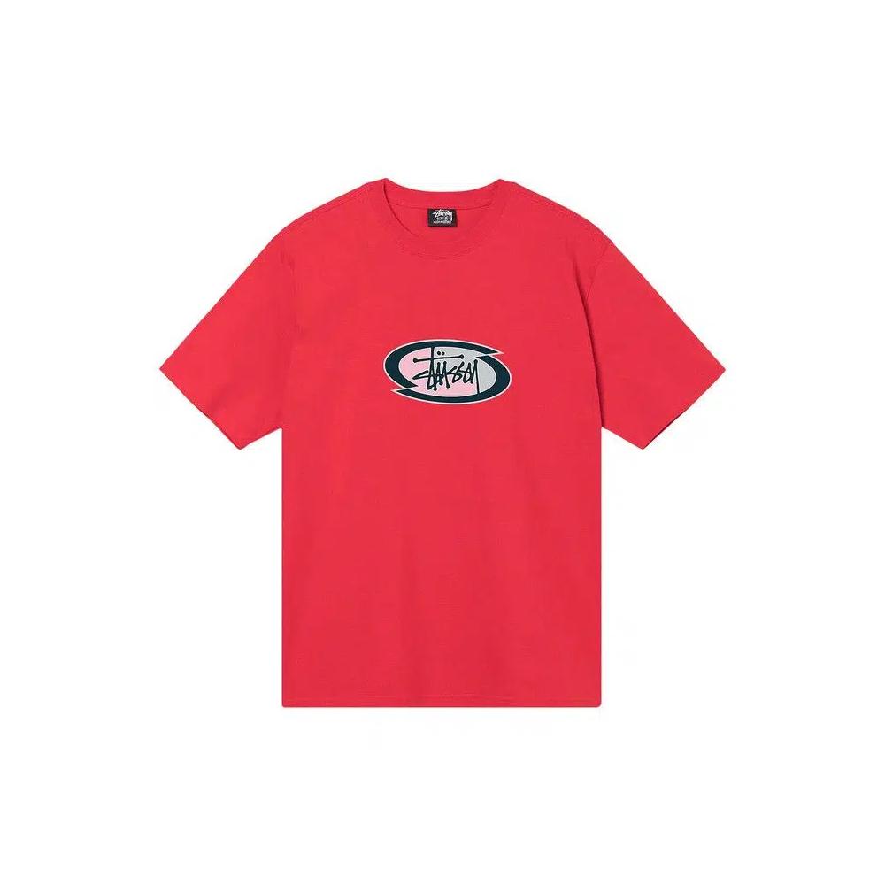 Футболка Stussy Split Oval Tee 'Красный' 1