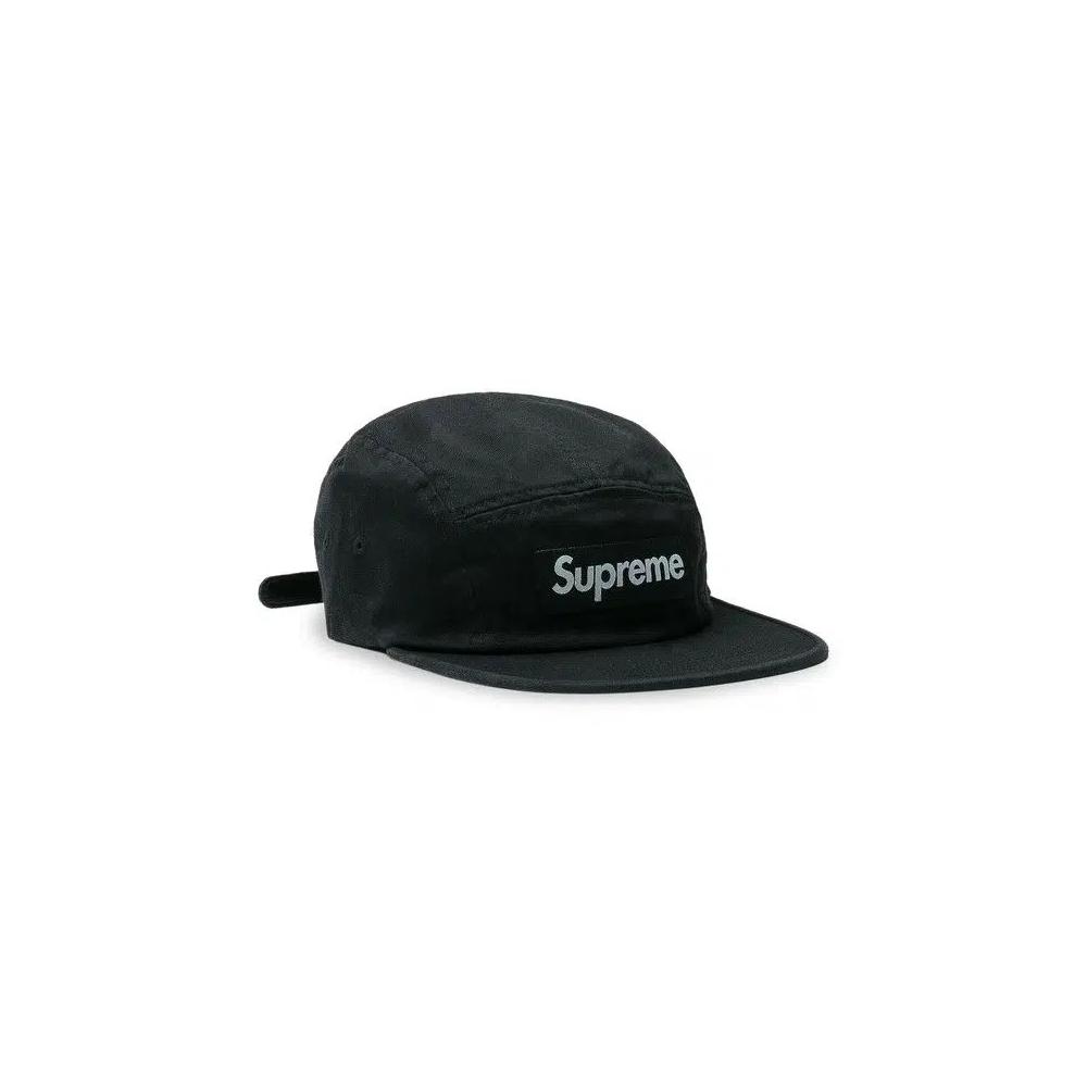Кепки Supreme Washed Chino Twill Camp Cap 'Black' 1