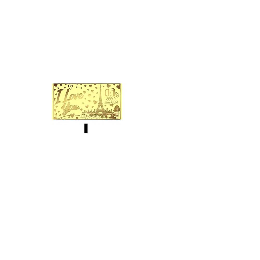 999.9/24K чистое золото I Love You Gold Note GN20 (0.1 г) 5