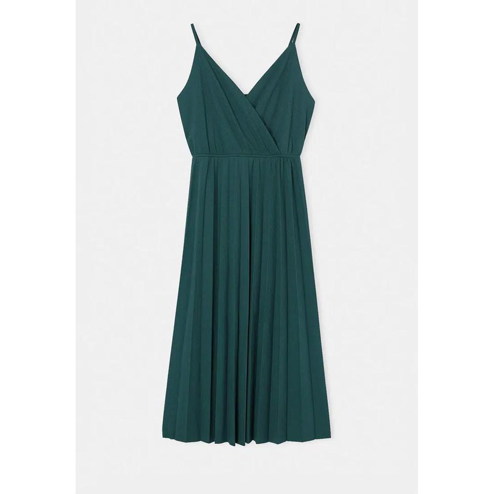 Изумрудное платье plus size, рифленый трикотаж, Tbbss22El1565 4