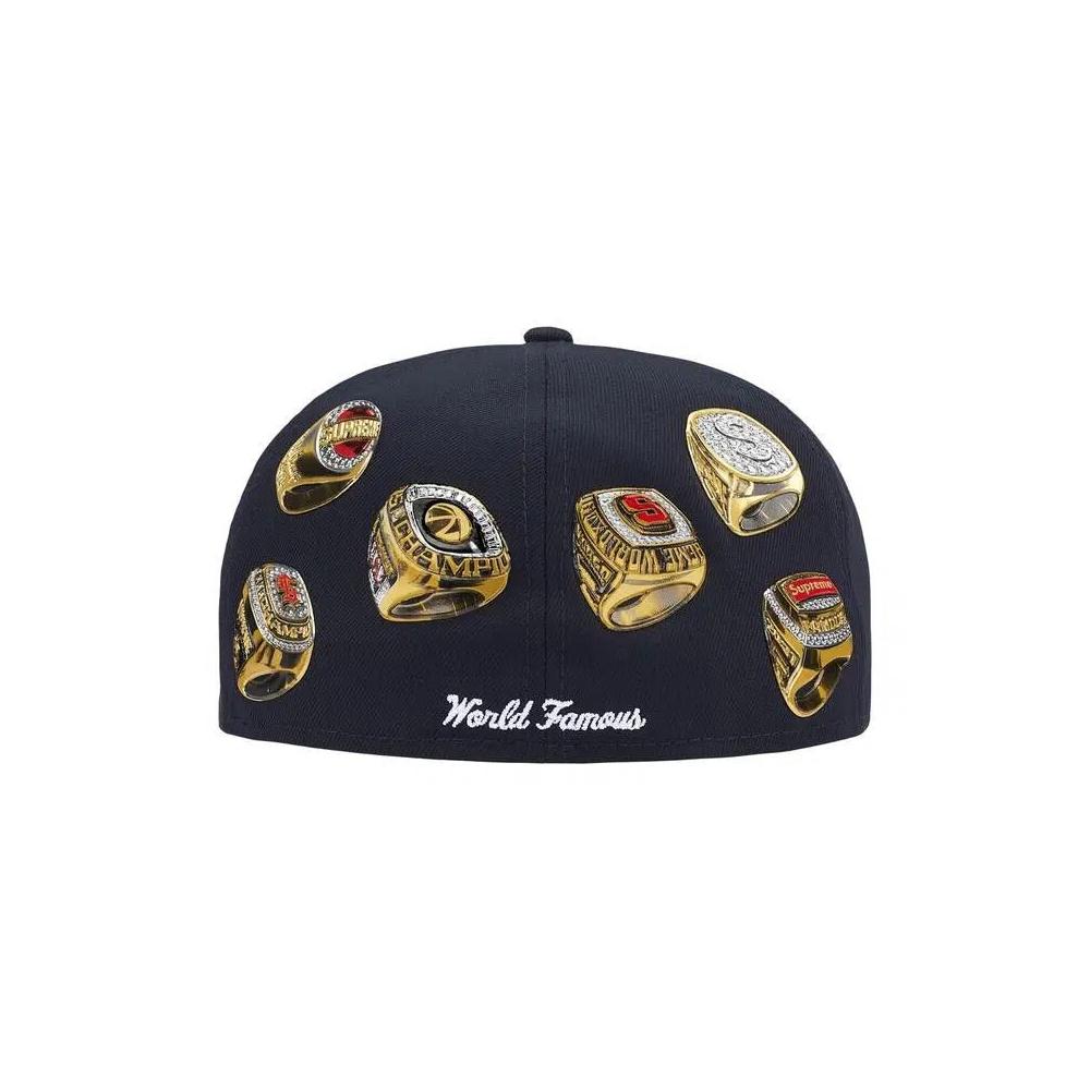 Кепка Supreme Rings Box Logo New Era 'Navy' 2