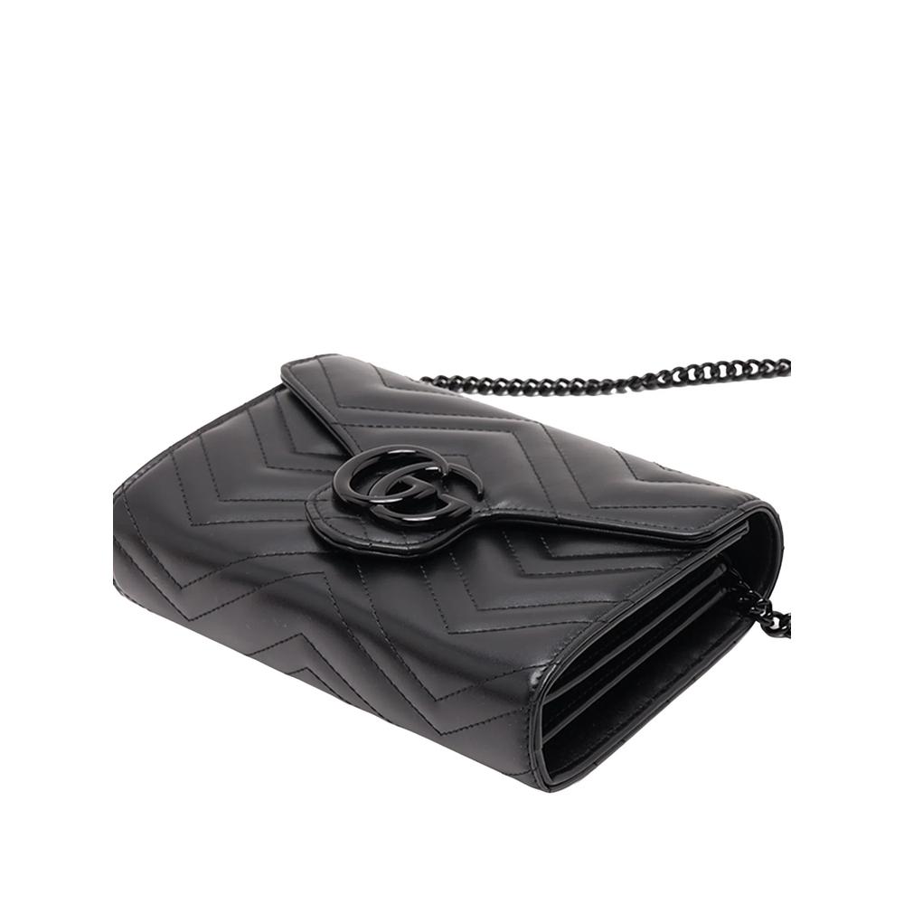 2000-2015 GG Marmont Matelasse Calfskin Monochrome Wallet On Chain crossbody bag 4