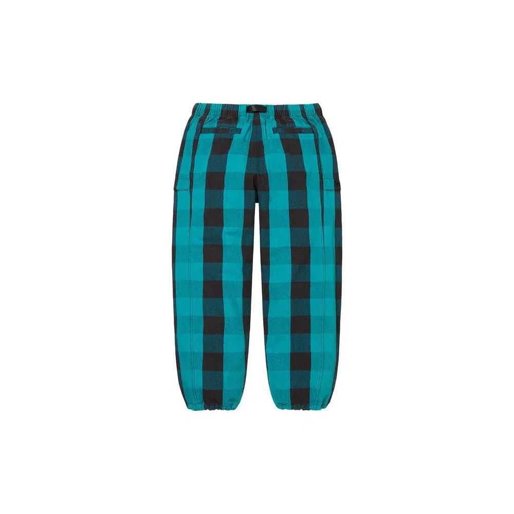 Низ Supreme Belted Trail Pant 'Teal Plaid' 2