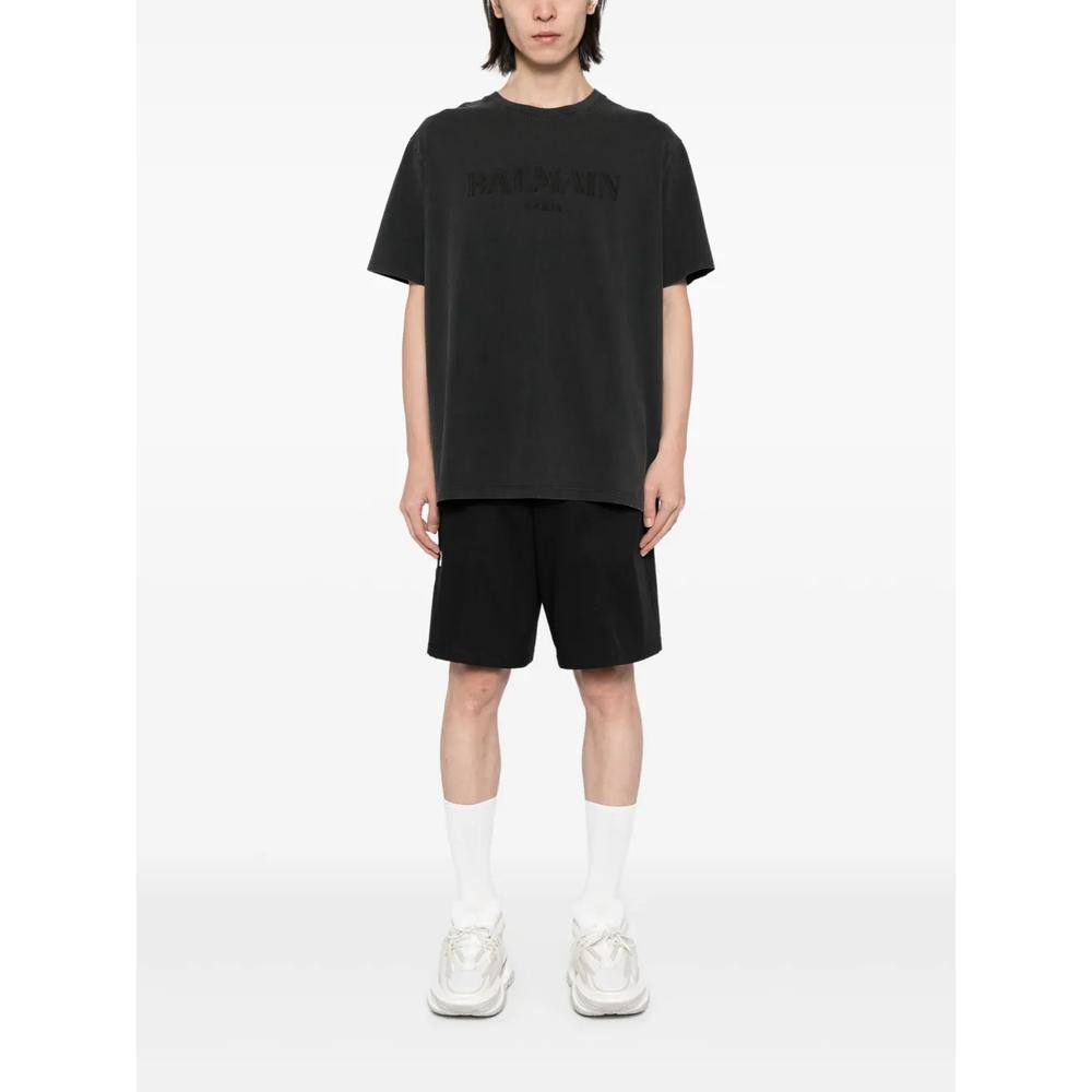 Футболка с вышивкой Vintage Balmain 2