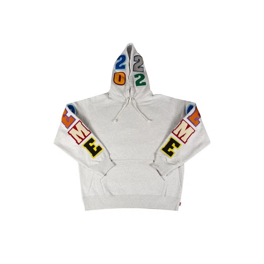 Худи Supreme Team Chenille Hooded Sweatshirt 'Ash Grey' 1
