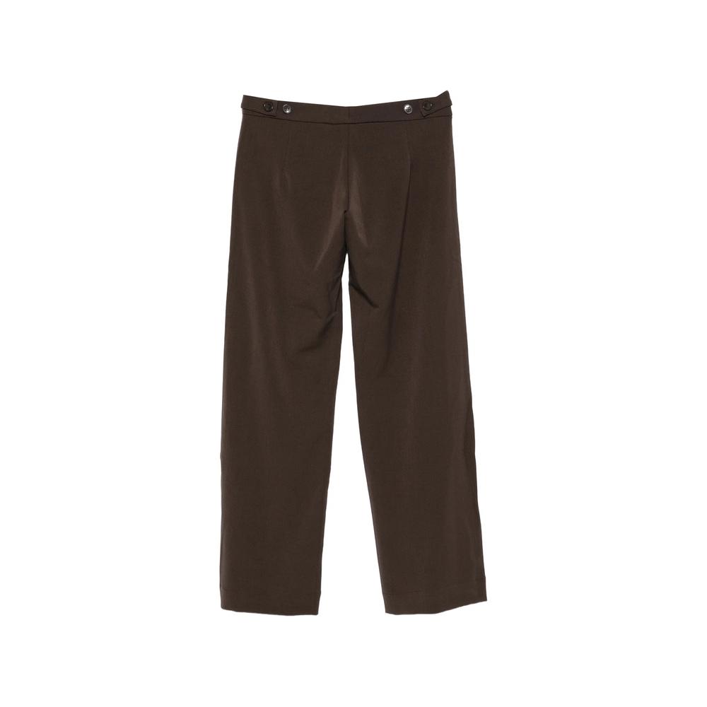button-detail straight-leg trousers 2