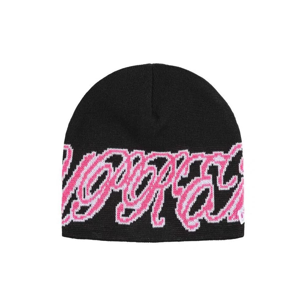 Бини Supreme New Era Cursive Beanie 'Black' 1