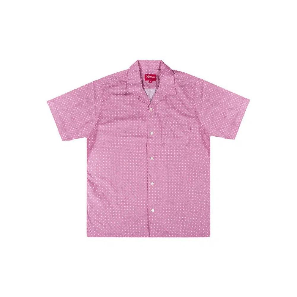 Рубашки на пуговицах Supreme Polka Dot Short-Sleeve Shirt 'Pink' 1