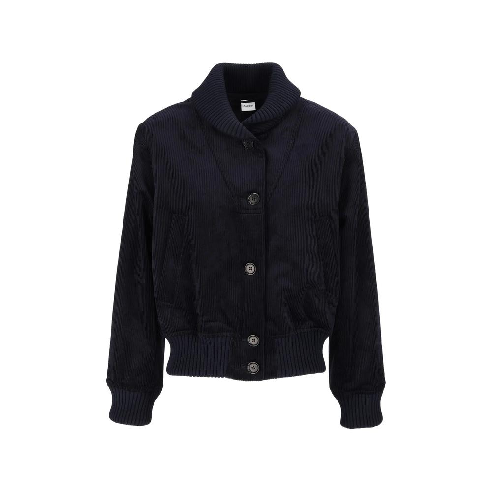 corduroy shawl-collar jacket 1