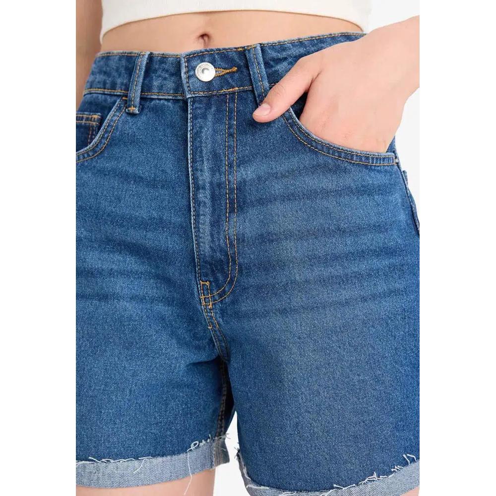 Джинсовые шорты с высокой талией, фасон Mom Fit 4