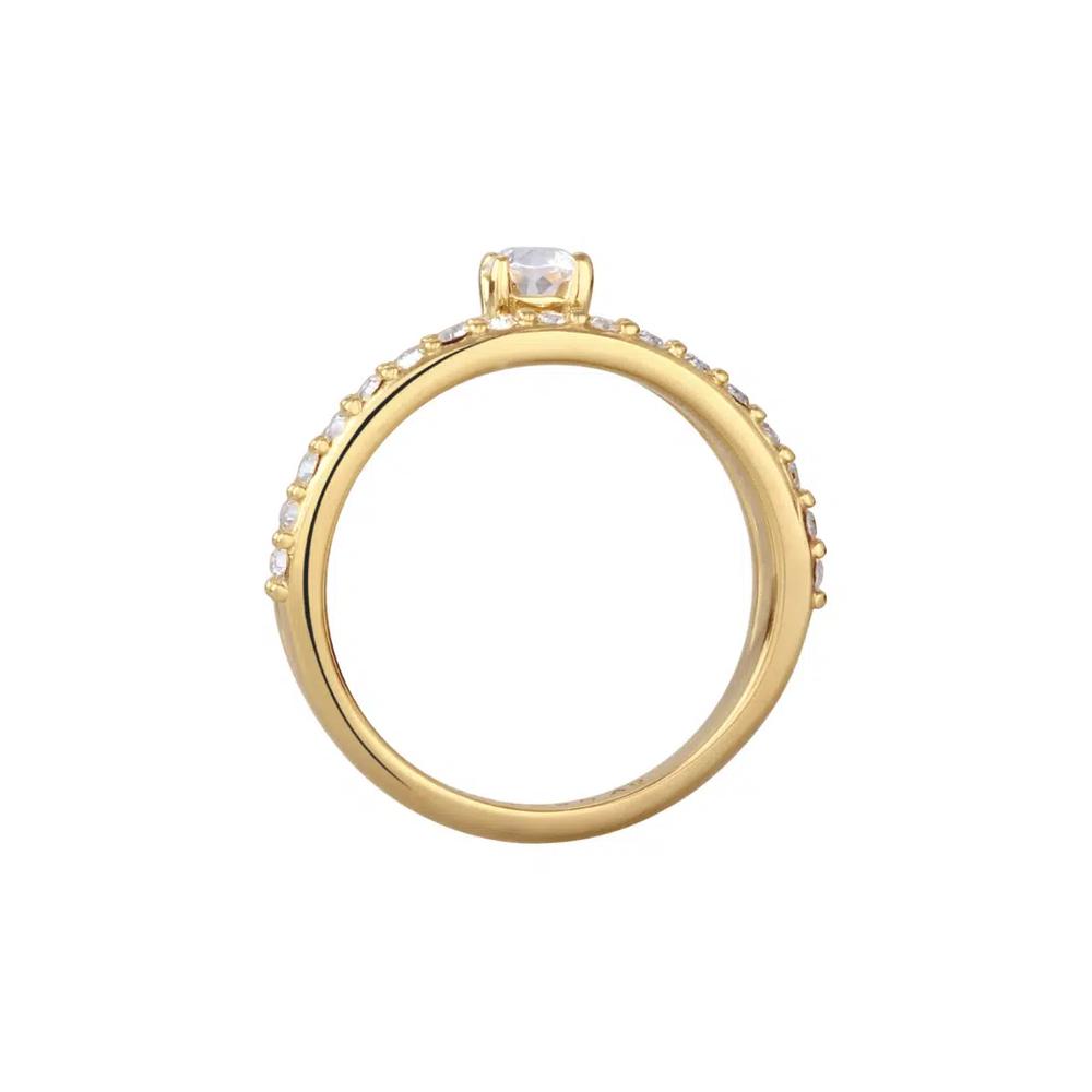 Кольцо с кристаллами Swarovski® – серебро с позолотой 4