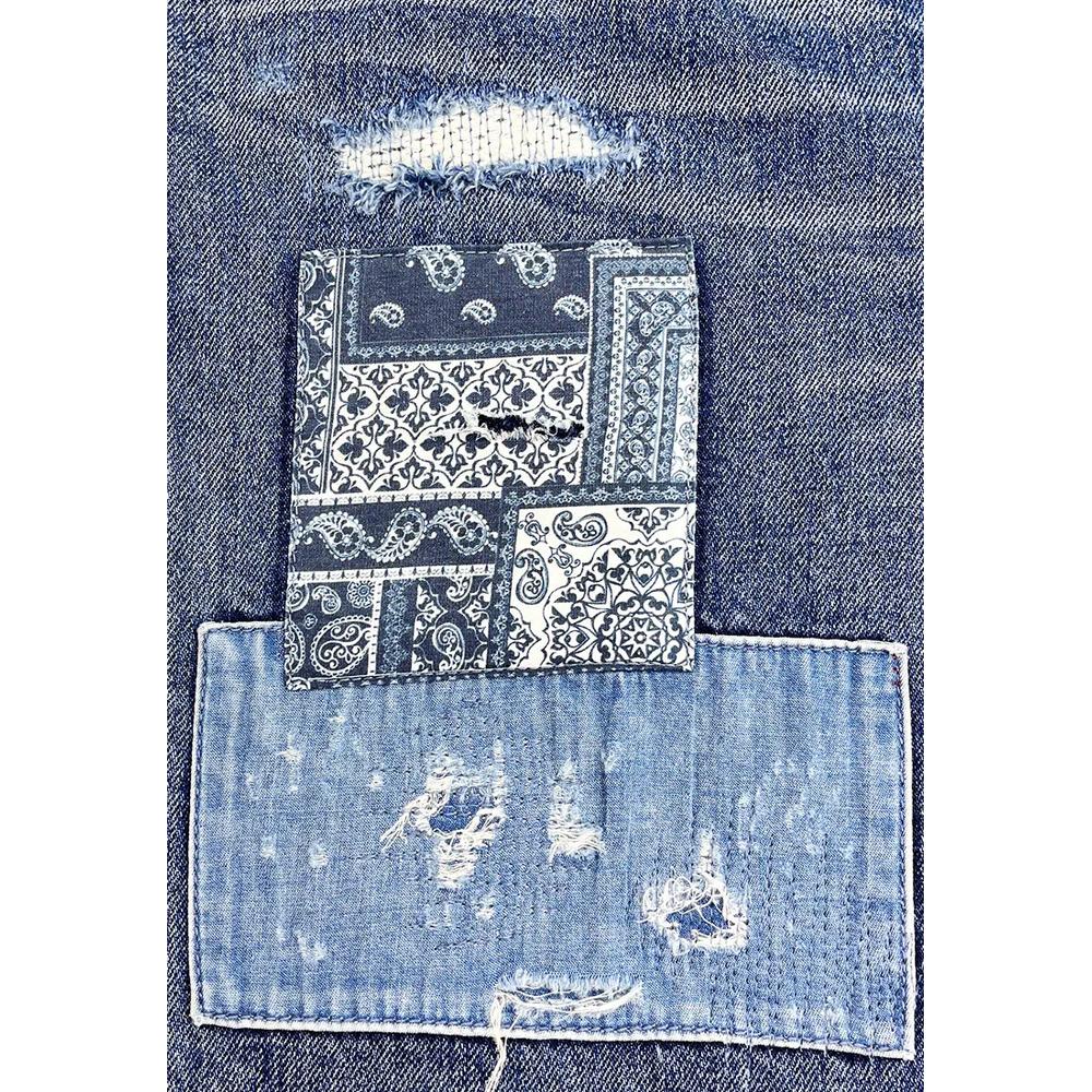 Мужские шорты V57 Artisan Mid Wash Pattern Repaired джинсовые 4