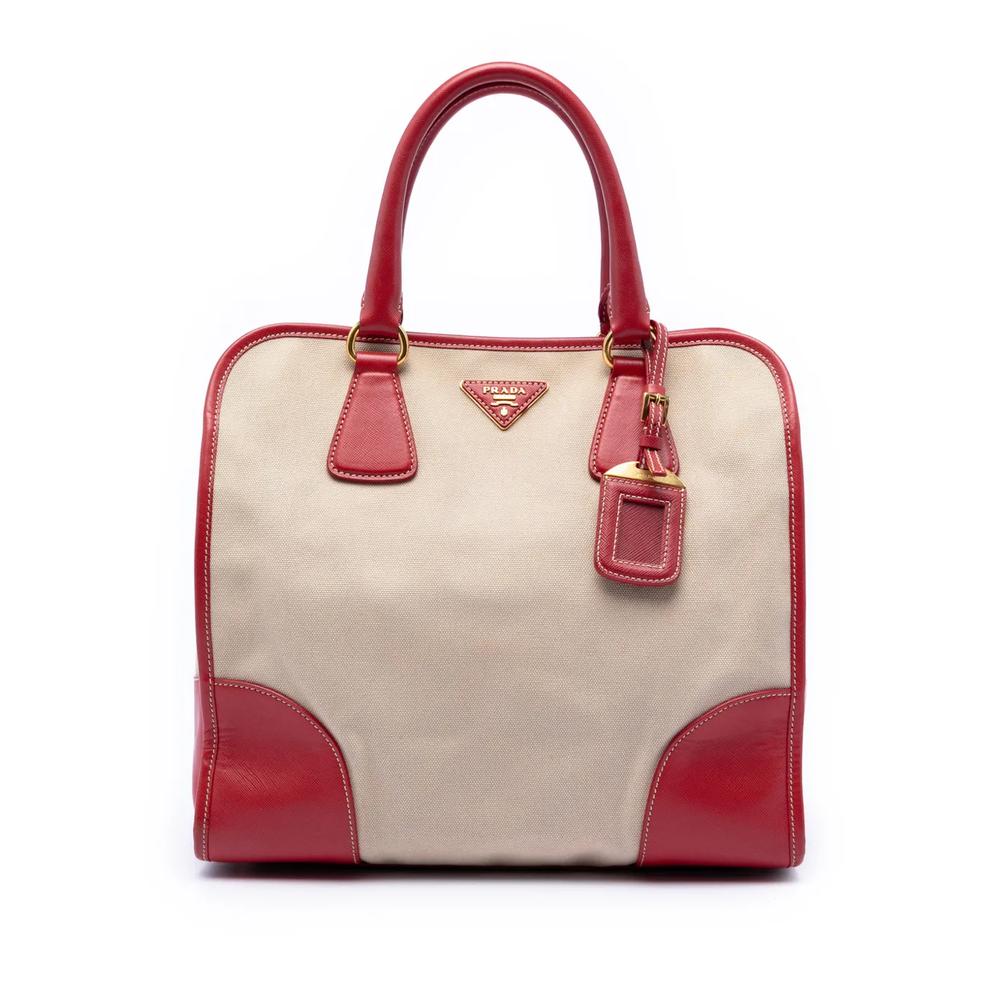 Сумка-сэтчел Saffiano Trimmed Canvas Canapa (2010-2026 годы) 1