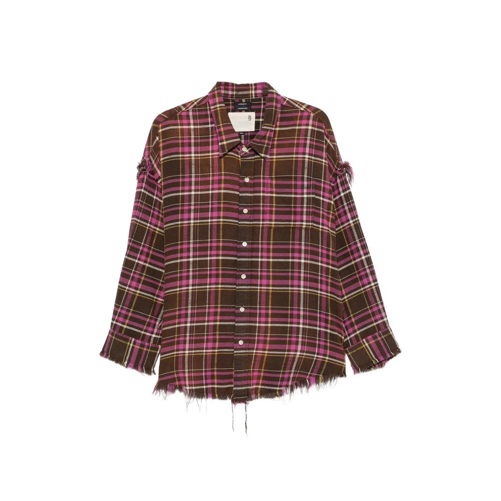 shredded-seam drop-neck shirt 1