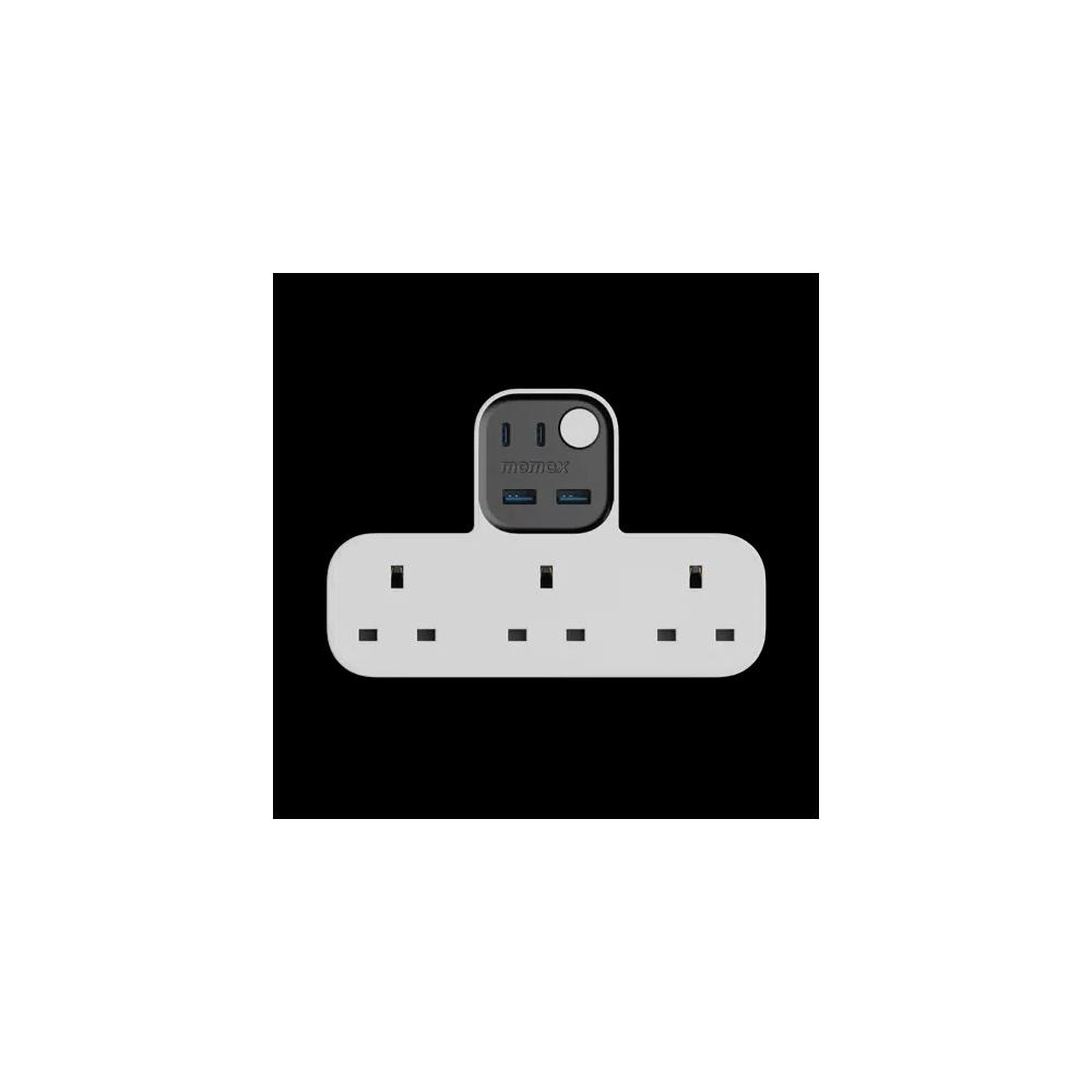 Momax 1-Charge Work Flow USB + 3-портовый T-образный адаптер 1
