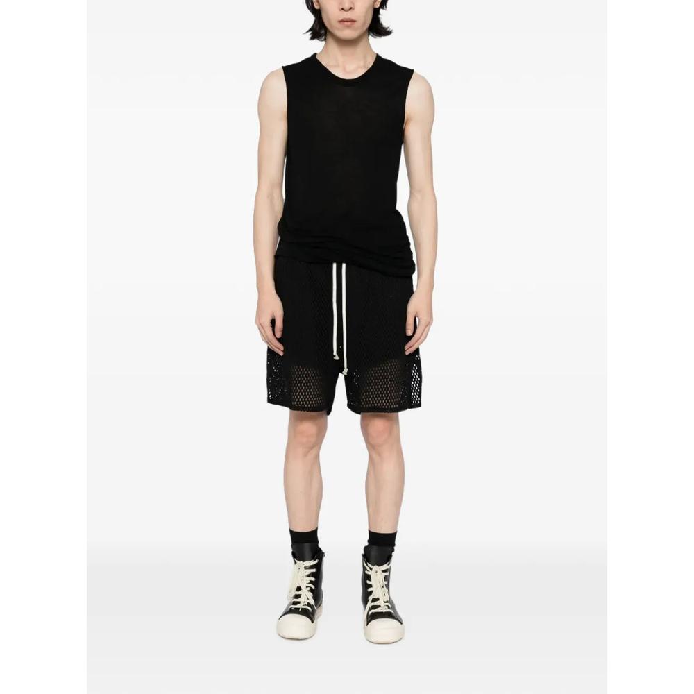 mesh-knit drawstring shorts 2