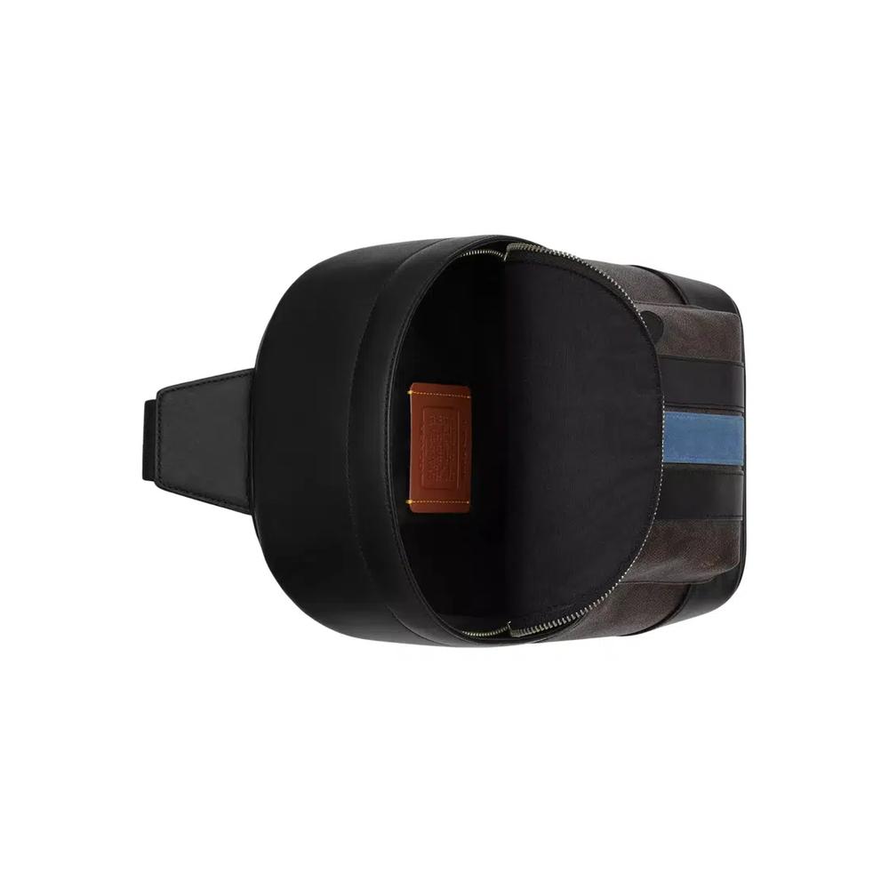 Сумка West Pack из фирменного канваса с полоской в стиле Varsity - Ореховый/Мульти CDC53 4
