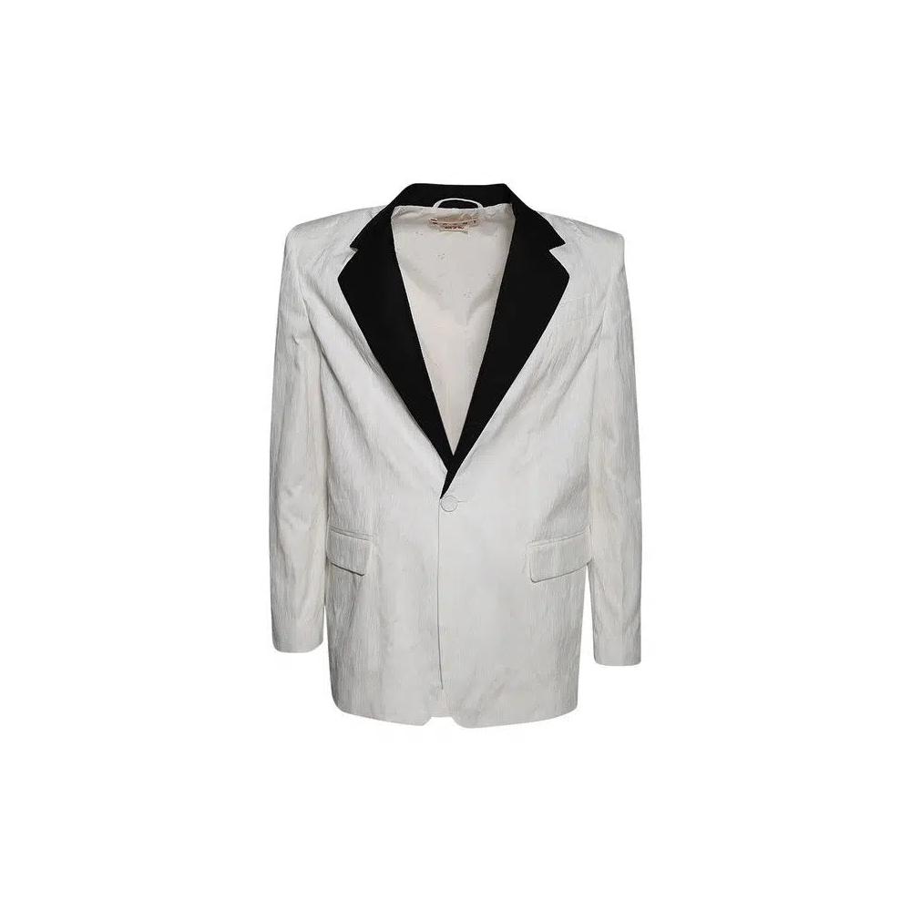 Outerwear Marni однобортный пиджак «Natural White» 1