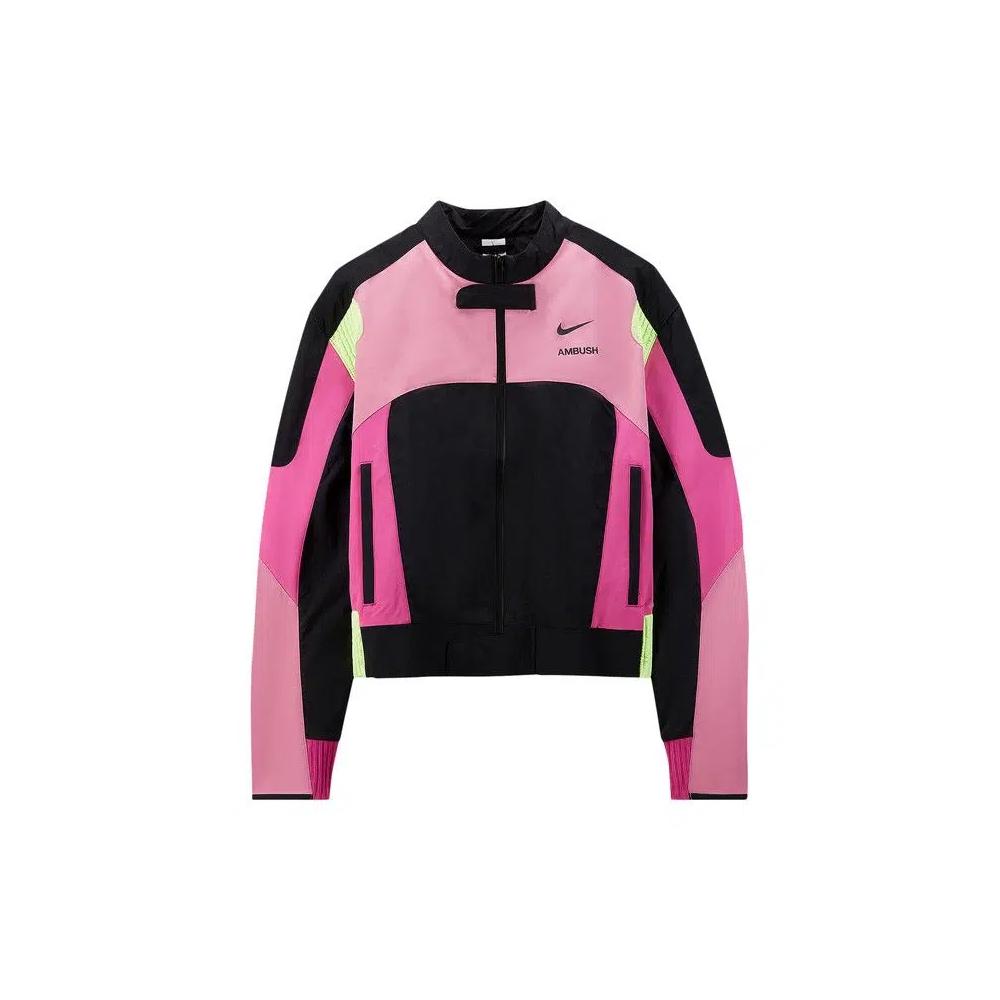 Кожаные куртки Nike Women's x Ambush Motorcycle Jacket 'Magic Flamingo/Черный' 1