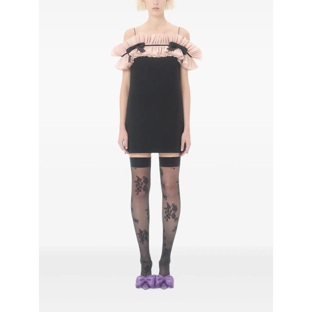 Платье мини Crepe Couture с бантом 2