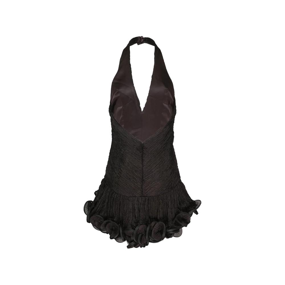 ruffled halterneck mini dress 2