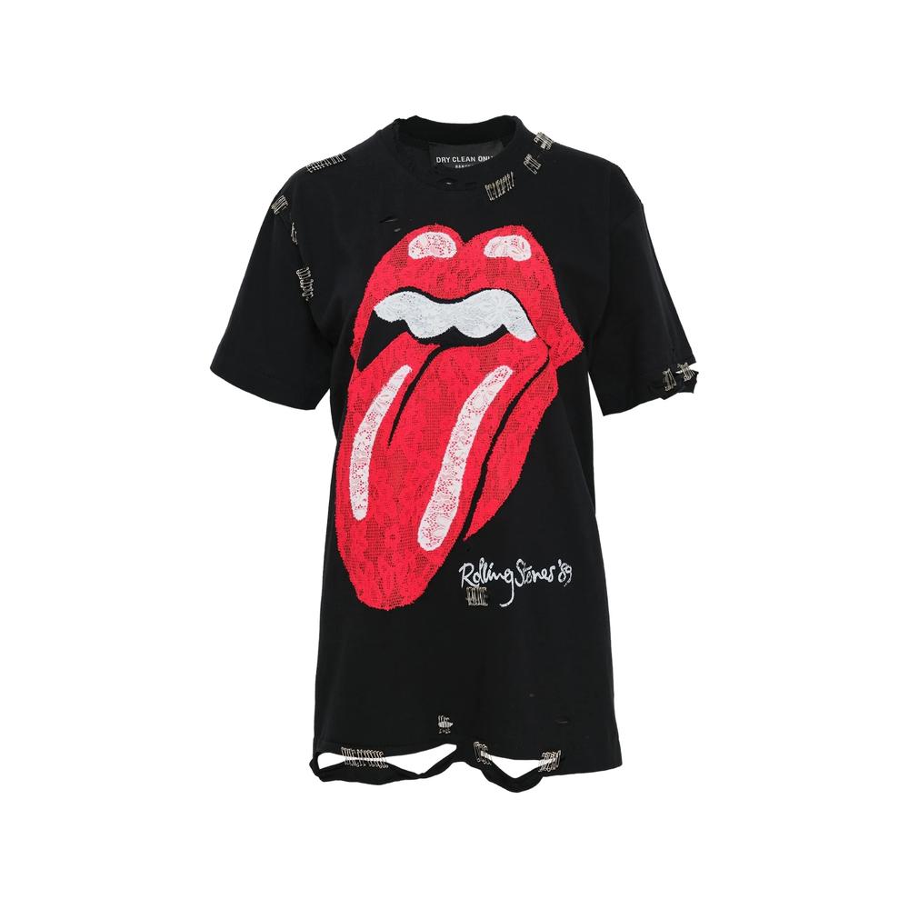 Amy distressed graphic-print T-shirt 1