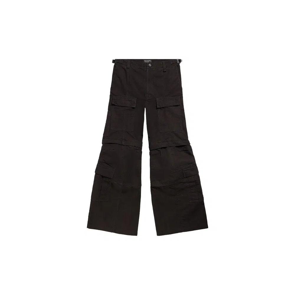 Balenciaga расклешенные карго-брюки 'Black' 1