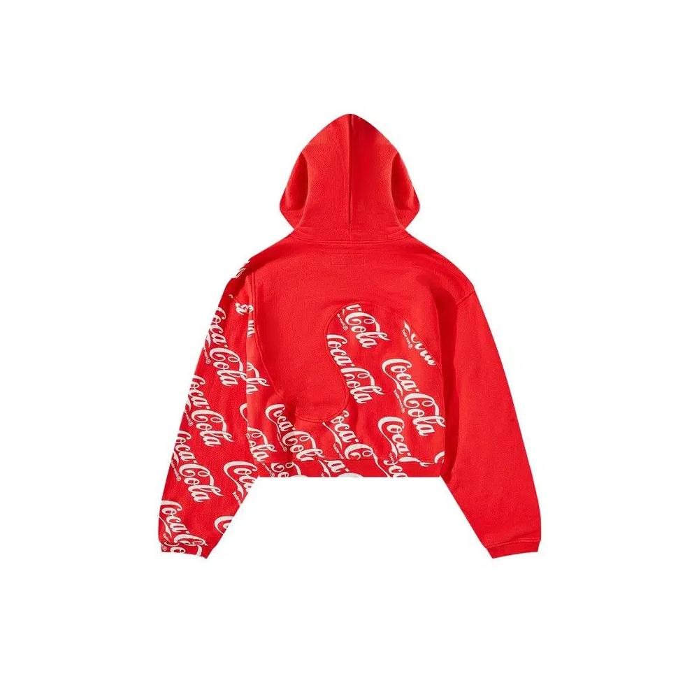 Худи ERL Coca Cola Swirl Hoodie 'Red' 2