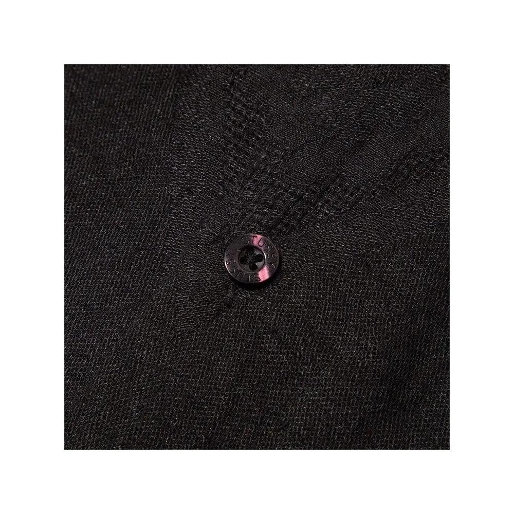 Рубашки Stussy Diamond Jacquard Linen Shirt 'Чёрный' 3