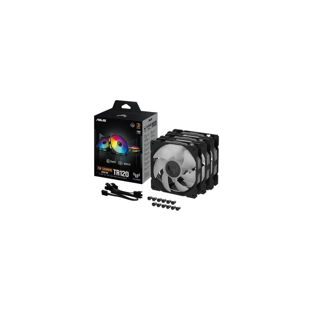 ASUS TUF Gaming TR120 ARGB 120mm вентилятор - Black черный (Triple Pack тройная упаковка) 5